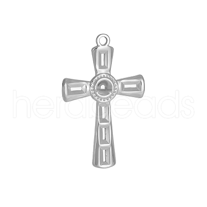 304 Stainless Steel Pendant Cabochon Settings PW-WG2249E-01-1