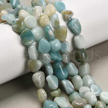 Natural Flower Amazonite Beads Strands G-P568-C18-01-1