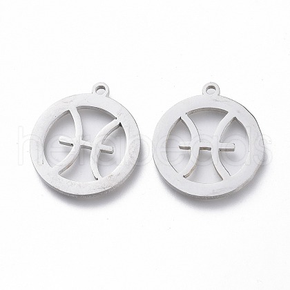 304 Stainless Steel Pendants STAS-L249-002B-1