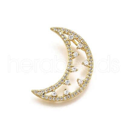 Brass Micro Pave Cubic Zirconia Pendants KK-K4001-25G-1