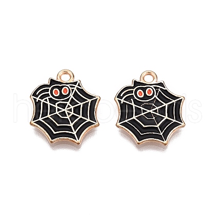 Halloween Theme Alloy Enamel Pendants PALLOY-N176-35-RS-1