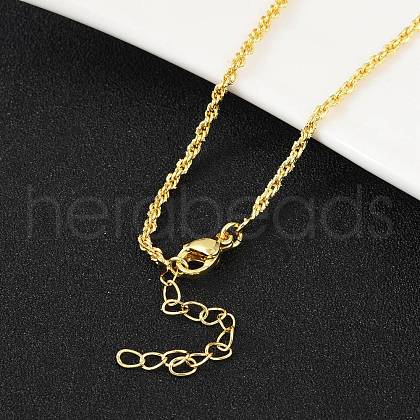 Brass Rope Chains Necklace for Women NJEW-P265-16G-1