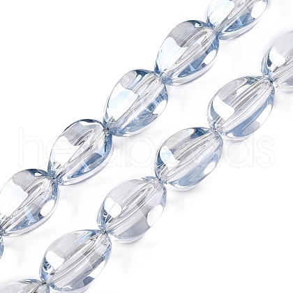 Electroplate Glass Beads Strands EGLA-T028-01H-1