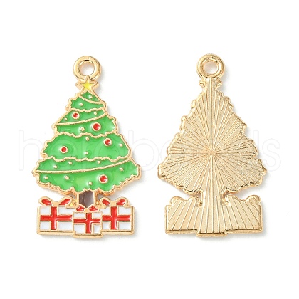 Christmas Alloy Enamel Pendants ENAM-D047-17G-07-1