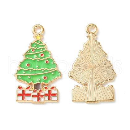 Christmas Alloy Enamel Pendants ENAM-D047-17G-07-1