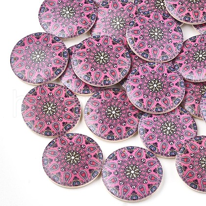 Printed Wooden Pendants WOOD-S045-034B-1