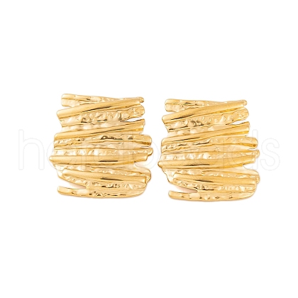 Ion Plating(IP) 304 Stainless Steel Stud Earrings for Women EJEW-P279-41G-1