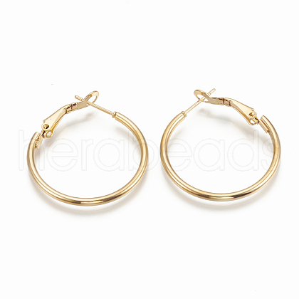 304 Stainless Steel Hoop Earrings X-STAS-S078-08-60mm-1