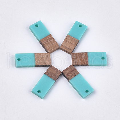 Resin & Walnut Wood Pendants RESI-S358-79B-1
