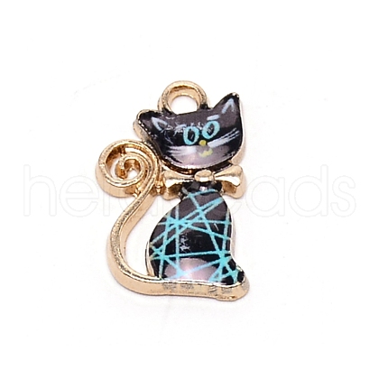 Alloy Enamel Pendants ENAM-CJC0006-08LG-1