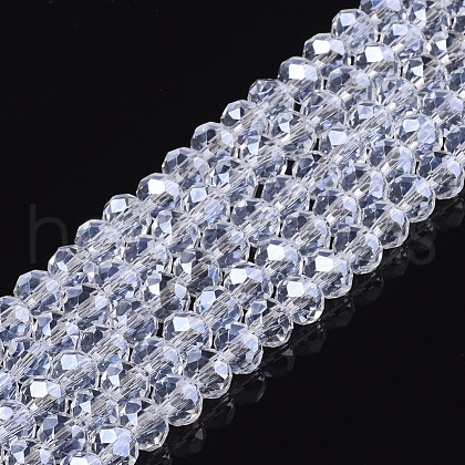 Electroplate Glass Beads Strands X-EGLA-A034-T6mm-A20-1