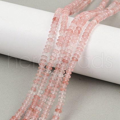 Cherry Quartz Glass Beads Strands G-U026-B01-4mm-1