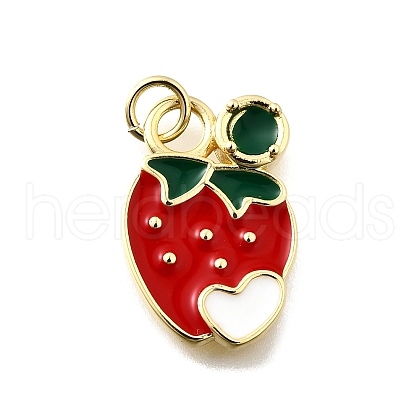 Brass Enamel Pendants KK-Z104-06G-05-1