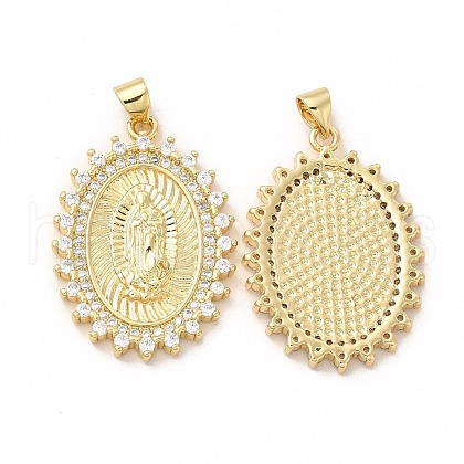 Rack Plating Brass Micro Pave Cubic Zirconia Charms KK-G456-06G-1