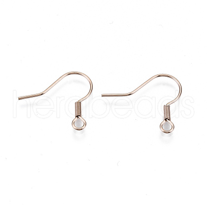 304 Stainless Steel Earring Hooks X-STAS-S111-002RG-NR-1
