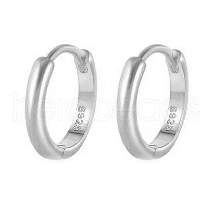 Simple 925 Sterling Silver Circle Hoop Earrings DG6387-2-1