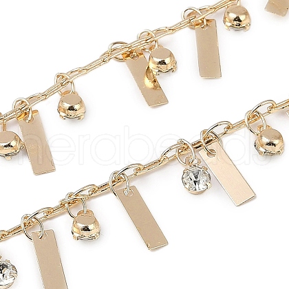 Handmade Brass & Rhinestone Chains CHC-Z001-12KCG-02-1