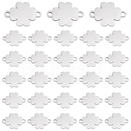   30Pcs 201 Stainless Steel Connector Charms FIND-PH0007-13-1