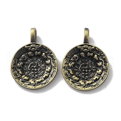 Tibetan Style Brass Pendants KK-M284-33AB-1