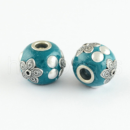 Round Handmade Indonesia Beads X-IPDL-S041-1