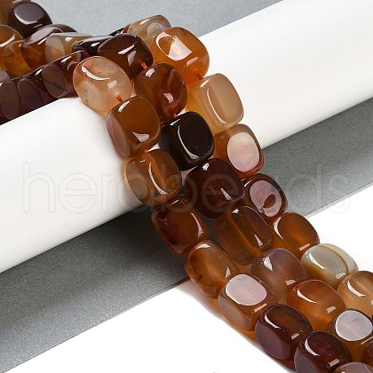 Natural Red Agate Beads Strands G-M403-D05-01-1