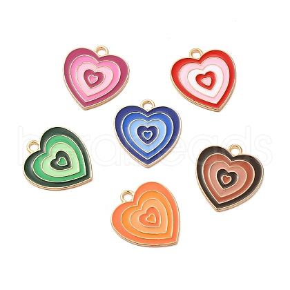 Alloy Enamel Pendants FIND-G055-21G-1