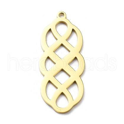 304 Stainless Steel Pendants STAS-D036-08G-1