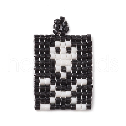 Seed Beads Beaded Pendants PALLOY-MZ00247-1