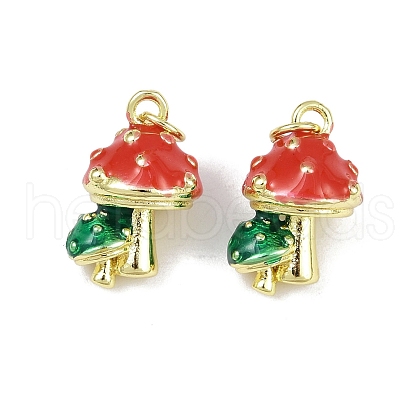 Brass Enamel Pendants KK-H072-18G-15-1