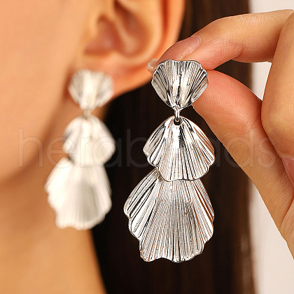 Alloy Dangle Stud Earrings WG18C50-07-1