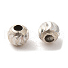 925 Sterling Silver Corrugated Round Spacer Beads STER-K178-02D-S-1