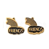 Ion Plating(IP) 304 Stainless Steel Enamel Pendants STAS-M102-47G-1