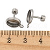 Tarnish Resistant 201 Stainless Steel Stud Earrings Findings STAS-K279-01B-P-3