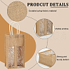2-Slot Rectangle Linen Wine Storage Bags with Handle ABAG-WH0046-28B-4