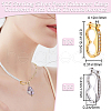 Beebeecraft 2Pcs 2 Colors 925 Sterling Silver Micro Pave Clear Cubic Zirconia Twister Clasp FIND-BBC0003-38-2