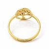 Ion Plating(IP) 304 Stainless Steel Tree of Life Adjustable Ring for Women RJEW-B027-26G-3