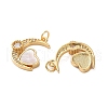 Brass Micro Pave Cubic Zirconia Pendants KK-U070-03B-G-2