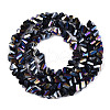 Electroplate Opaque Glass Beads Strands GLAA-N022-4mm-01-2