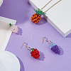 SUPERFINDINGS 4Pcs 4 Styles Glass Woven Beads GLAA-FH0001-83-5