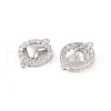 Rhodium Plated 925 Sterling Silver Pave Clear Cubic Zirconia Ring with Heart Links STER-O006-05P-2
