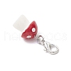 Plastic Mushroom Pendant Decoration HJEW-JM03197-5