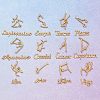 Golden Plated Alloy Cabochons PALLOY-OC0001-62G-2