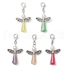 Angel Glass Pendant Decoration HJEW-JM02603-1