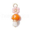 Copper Handmade Lampwork Pendants PALLOY-MZ00667-3