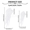 2 Pairs 2 Style Angel Wing Polyester Embroidery Lace Appliques DIY-FG0003-89B-2