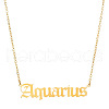Twelve Constellations Stainless Steel Pendant Necklaces WG80545-10-2