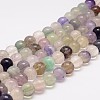 Natural Fluorite Bead Strands G-K153-B36-8mm-1
