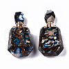 Assembled Synthetic Bronzite and Imperial Jasper Openable Perfume Bottle Pendants G-S366-059C-2