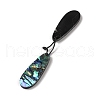 2Pcs Natural Abalone Shell/Paua Shell Pendants SHEL-A005-01B-2