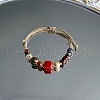 Porcelain Beads Braided Bead Bracelets for Women FS-WG0D046-02-1